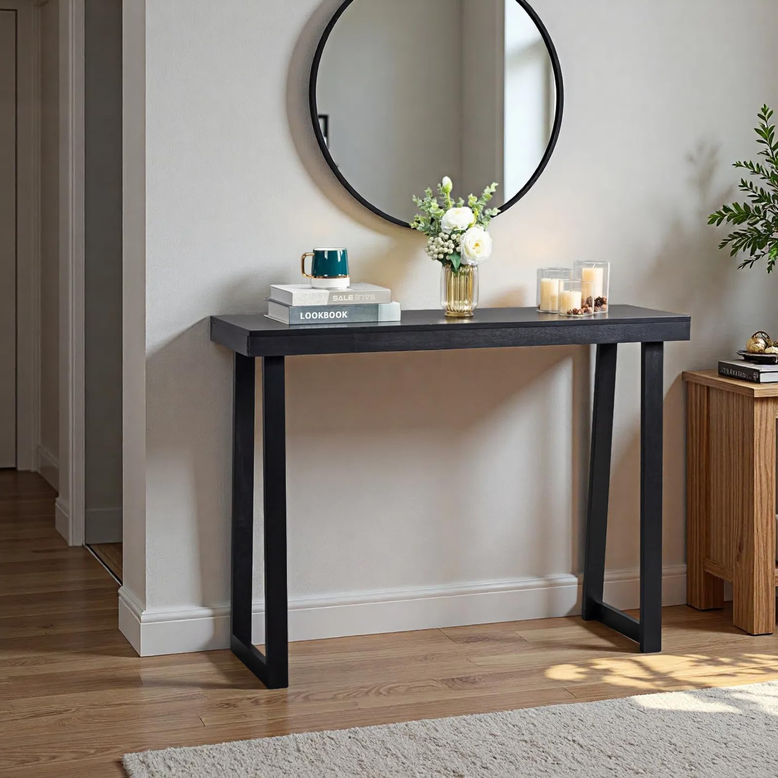 Amazon.com: Karl home Narrow Console Table, Solid Wood Entryway